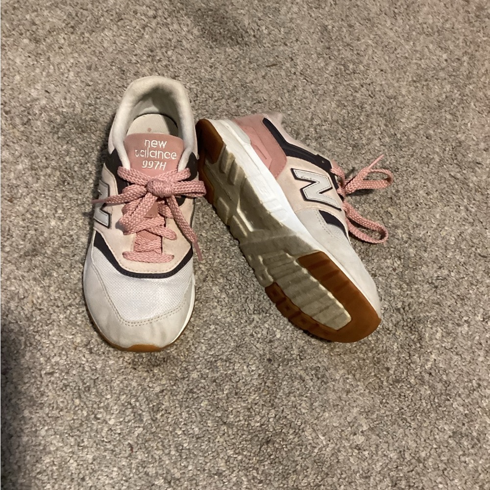 New Balance Pink and White Sneakers